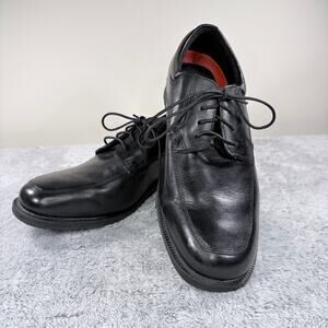 Rockport Mens Black Lace Up Casual Oxford Shoe Waterproof Size 9.5 V73841 EUC